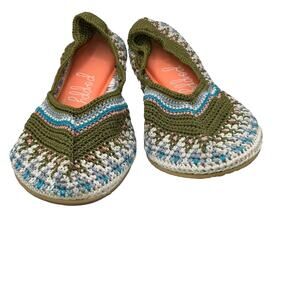 Poppy Crocheted Delyte Ballet Style Breathable Flats Infusion Mountain Size 10
